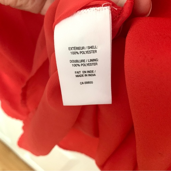 REITMANS Red Drawstring Dress Women’s Size Medium - Picture 4 of 6